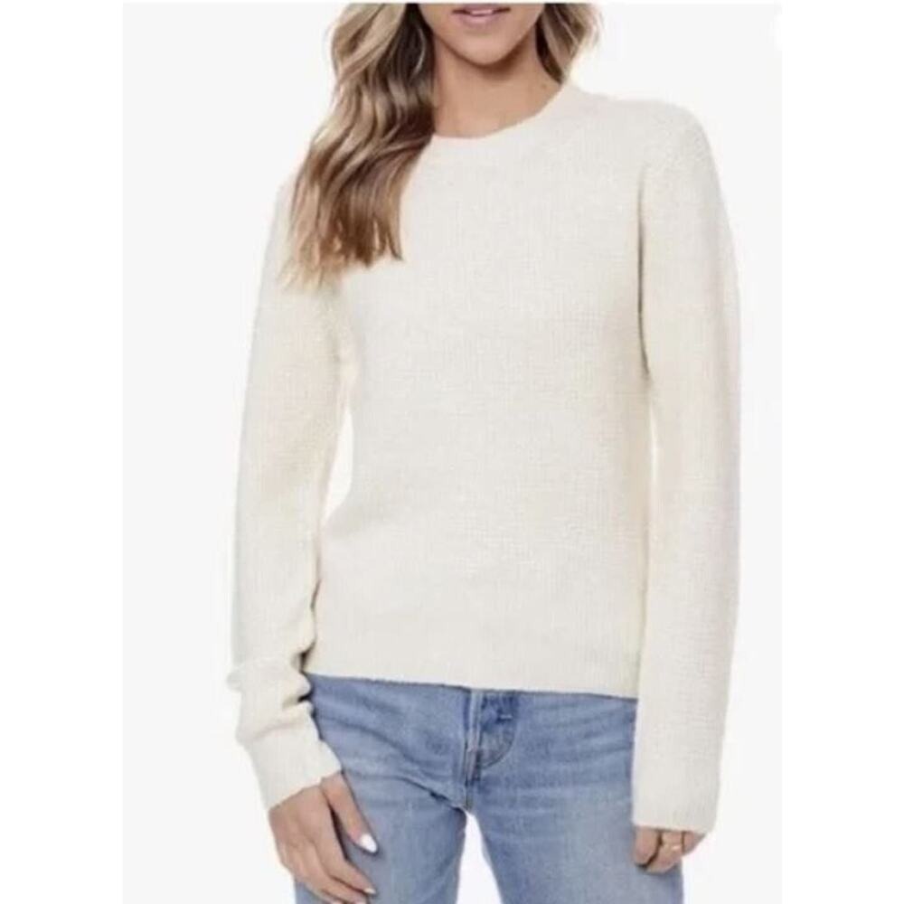 Sophie Rue Women's Cozy Crew Neck Waffle Knit Pullover Sweater in‎ Ecru XS $125